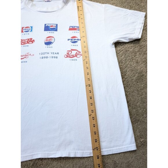 Vintage Pepsi Logo Shirt Mens XL 100th Anniversary White Cola Soda 100 Years - Picture 5 of 6